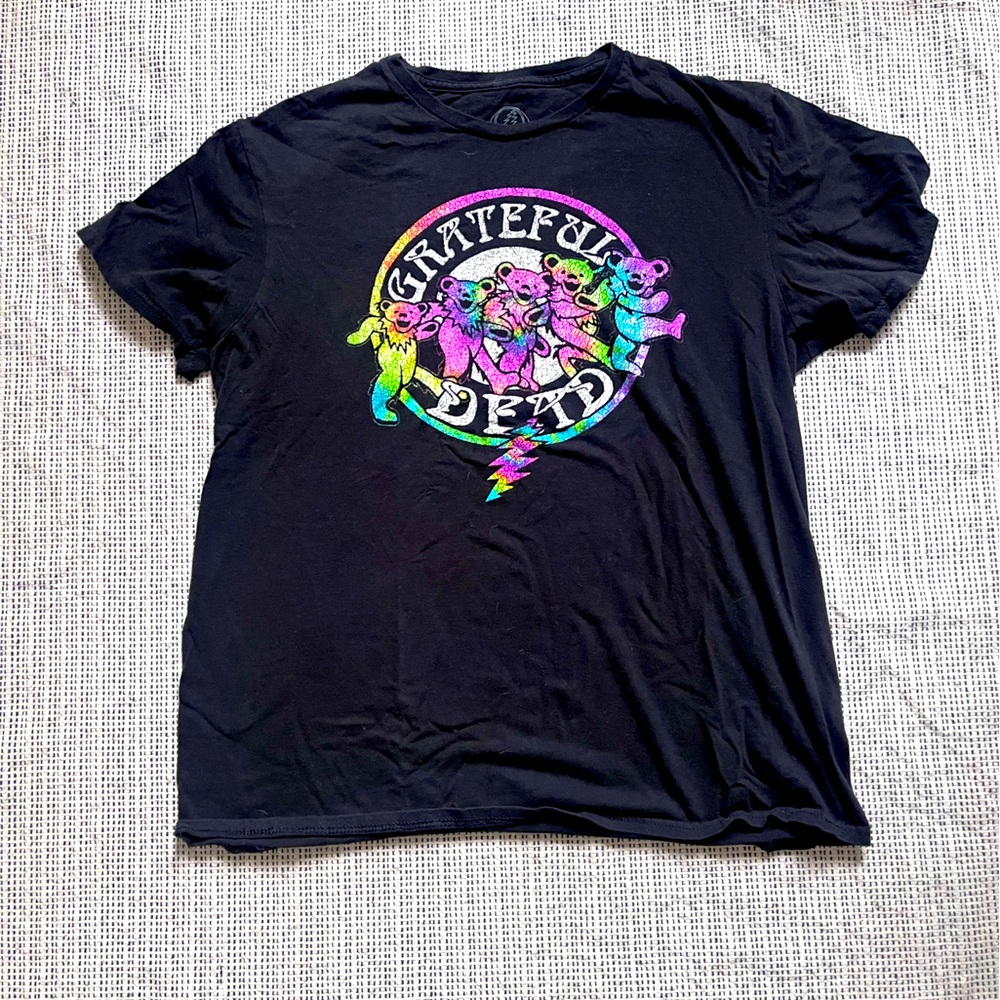 Grateful Dead Black T Shirt Large Black Tie Dye
